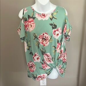 Reborn Pink Tie Front Blouse Relaxed Style